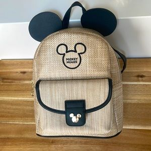 Disney Primark Exclusive Mickey Mouse Natural woven backpack.